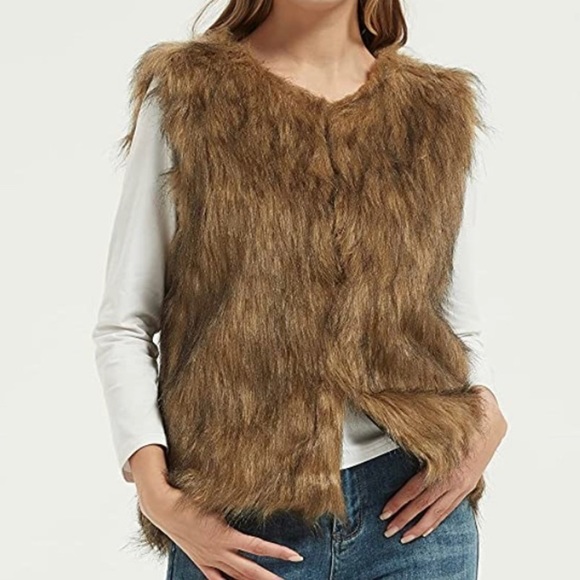Faux Fur Boho Vest - Picture 1 of 4